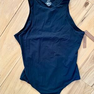 SKIMS Black Scoop Neck Bodysuit